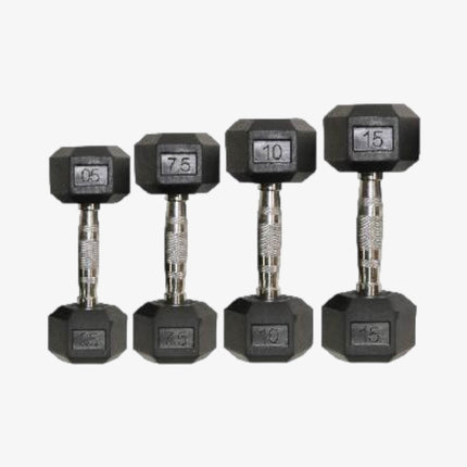 Koxton Hexa Shape Rubber Dumbbell (Pc)