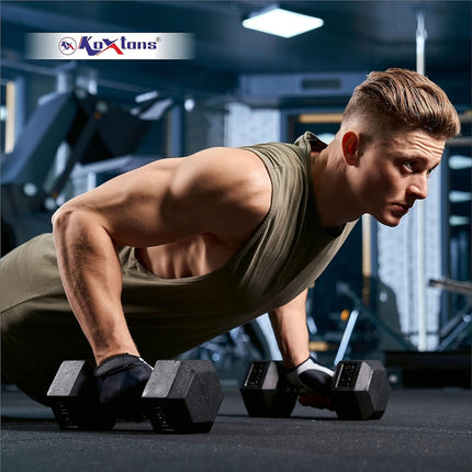 Koxton Hexa Shape Rubber Dumbbell (Pc)