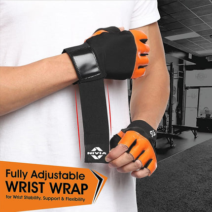 Nivia Leather Weightlifting Gym Gloves