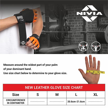 Nivia Leather Weightlifting Gym Gloves
