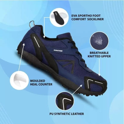 Nivia MARATHON Running Shoes For Men  (Blue)