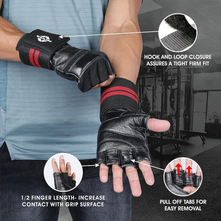NIVIA Wristlock Weightlifting Gloves Gym & Fitness Gloves  (Black)