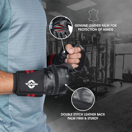 NIVIA Wristlock Weightlifting Gloves Gym & Fitness Gloves  (Black)