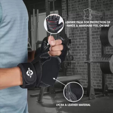 Nivia Cobra Gym Gloves with Strap (Black)