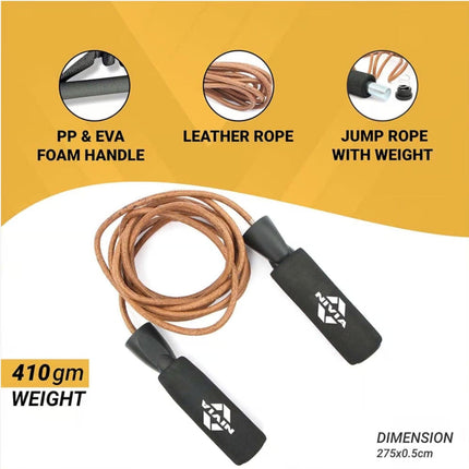 Nivia Leather Jump Rope Gym & Fitness