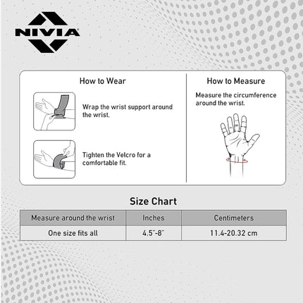 Nivia Wrist Support (Black)