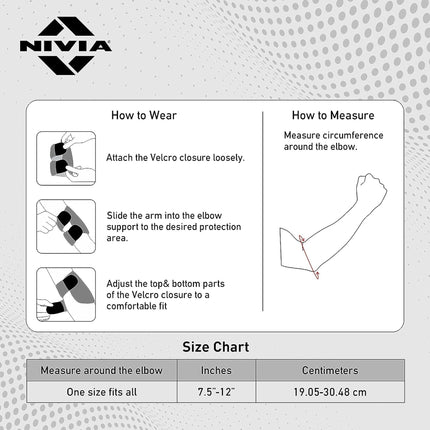 Nivia Orthopedic Basic Elbow Support Black - Free Size