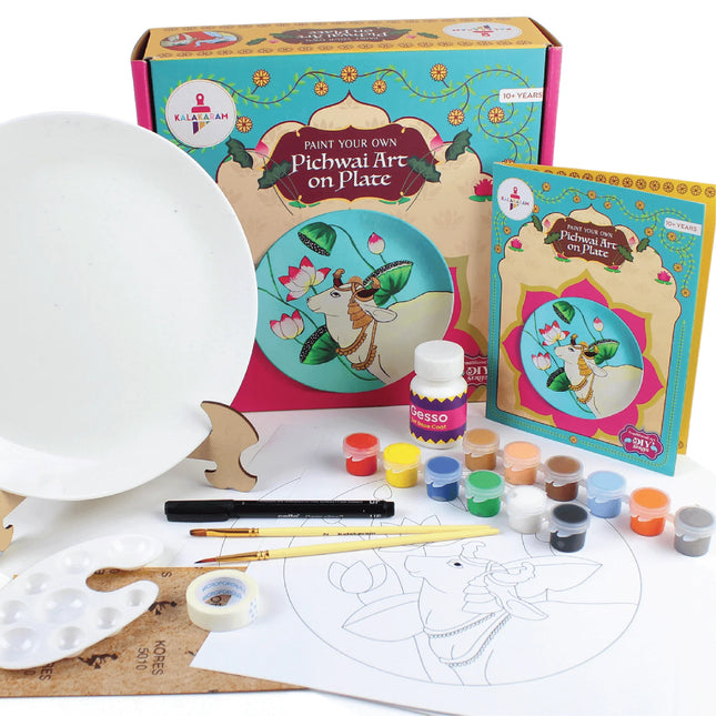 Kalakaram Pichwai Art On Plate Painting Kit