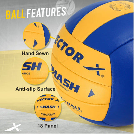 Vector X Smash Hand Stitched PU Volleybal