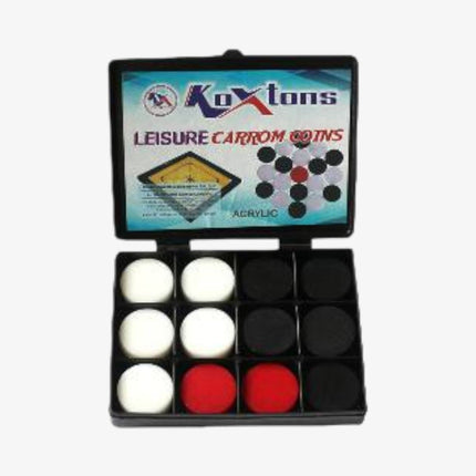 Koxtons Red Black & White Carrom Men Acrylic Leisure Coins