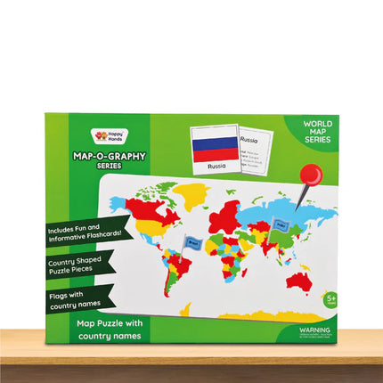 Happy Hands Map-O-Graphy Series World Map
