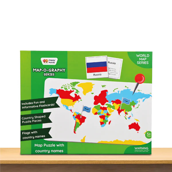 Happy Hands Map-O-Graphy Series World Map
