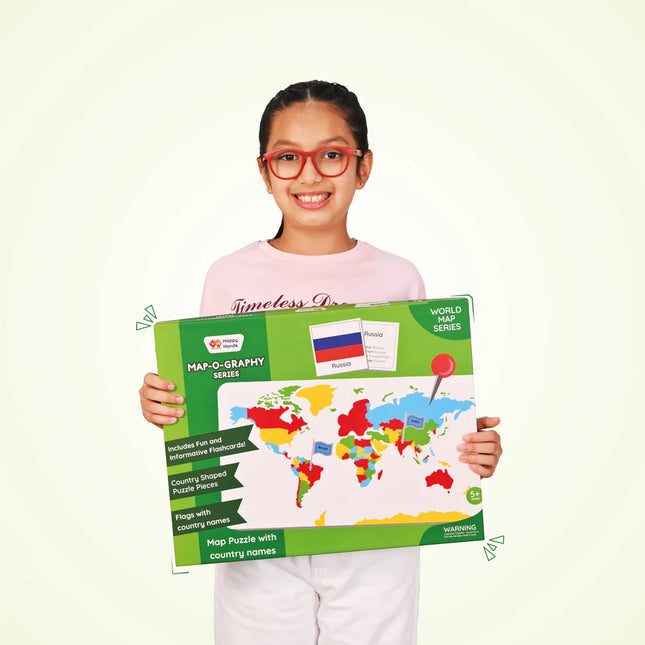Happy Hands Map-O-Graphy Series World Map