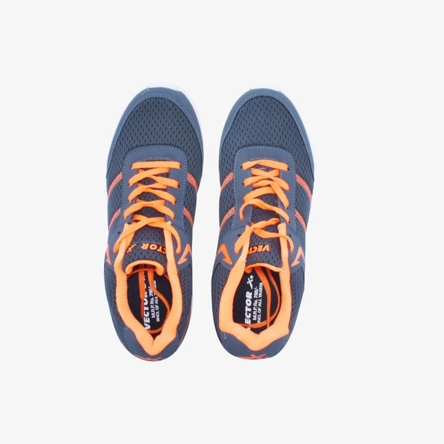 VECTOR X-7000 Athletic Running Shoes - Grey/Orange