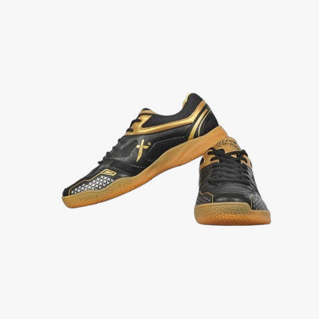 Vector Cs-2100 Badminton Shoes For Boys & Girls (Black, Gold)