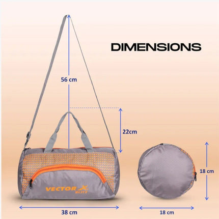 Vector X Blitz Gym Bag (‎Gray-Orange)