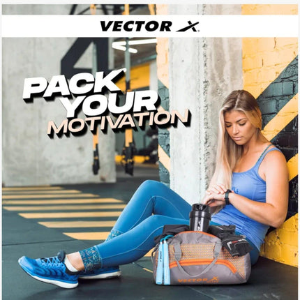 Vector X Blitz Gym Bag (‎Gray-Orange)