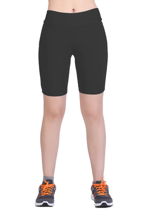 Laasa Skinny Fit High Rise Knee Shorts