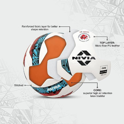 Nivia FIFA Quality PRO Astra with ISL Logo (Multicolor) Size - 5