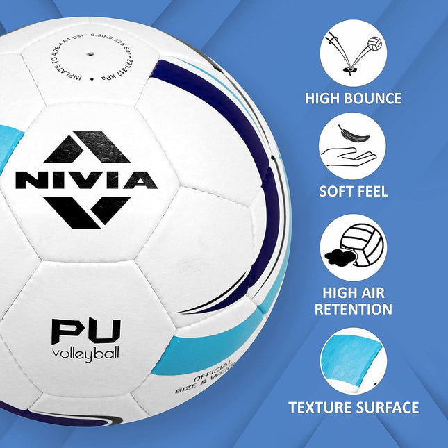 Nivia PU Volleyball (Multicolor) Size - 4