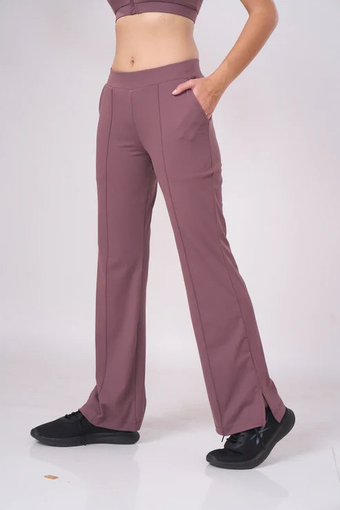 Laasa Bell Bottom Trousers with Side Cut