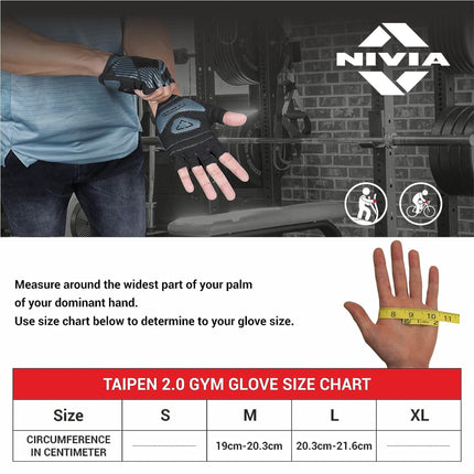 NIVIA Taipen 2.0 Fitness Gloves Gym & Fitness Gloves