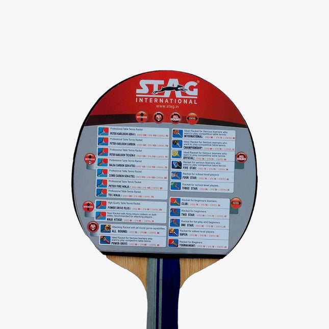 STAG Tournament Table Tennis Racket