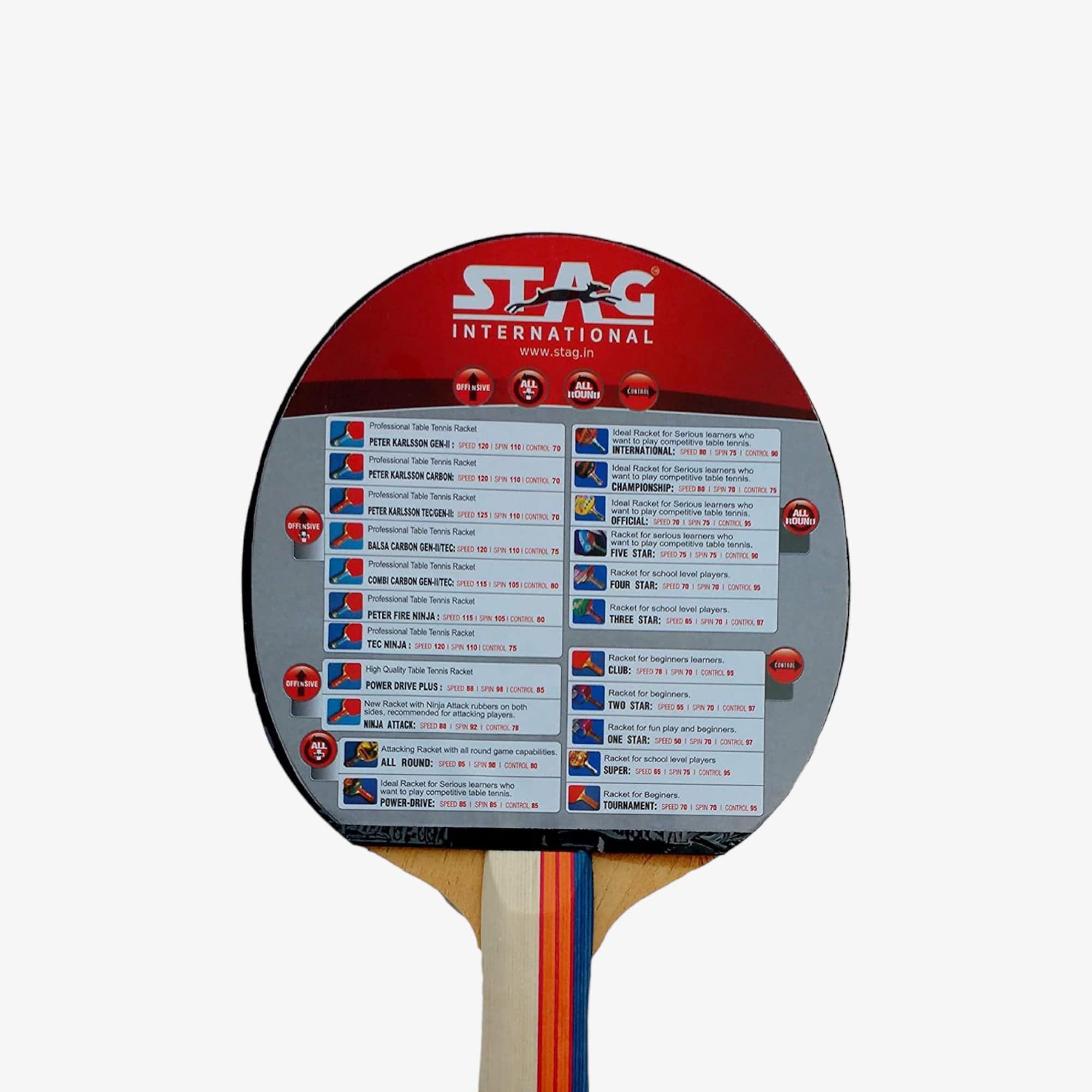 STAG Official Table Tennis Racket – Romjee Sports Llp