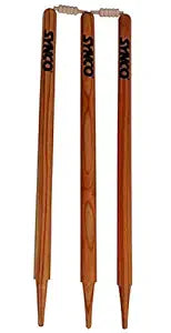 SYNCO WOODEN STUMP SET OF 3 WITH BAILS
