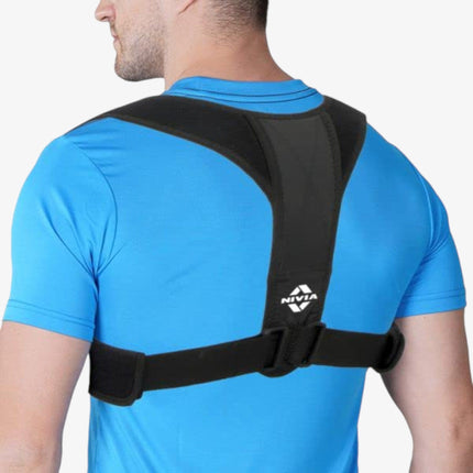 NIVIA Posture Corrector Unisex With Flexible Plates At Back (Free Size)