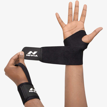 Nivia Basic Wrist Support With Thumb Hole Velcro WS-2905