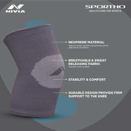 Nivia Orthopedic Knee Support Knitted-Pair