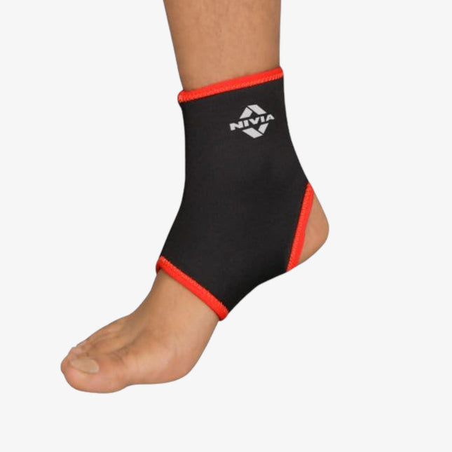 Nivia Orthopedic Ankle Support Slip-In Type, Black-Red