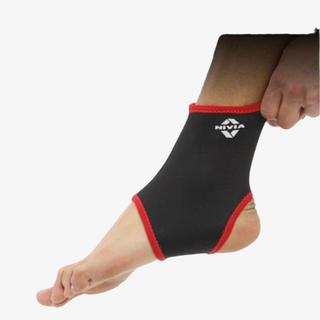 Nivia Orthopedic Ankle Support Slip-In Type, Black-Red