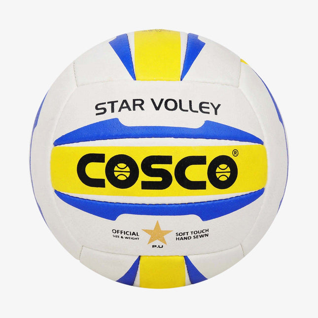 Cosco Star Leather Volley Ball, (Multicolour)