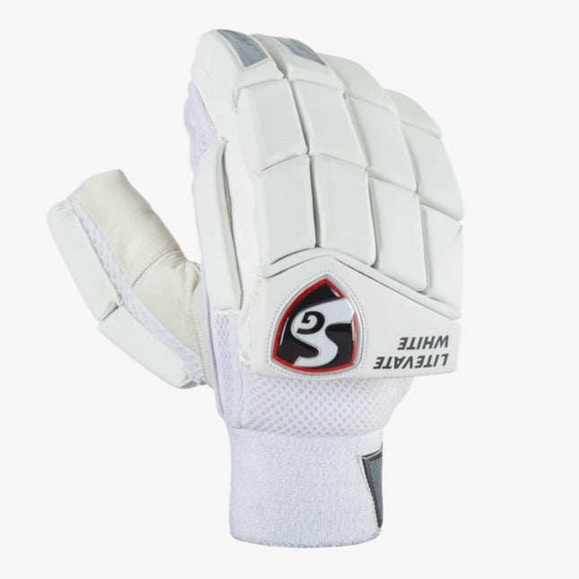 SG Litevate White Batting Gloves