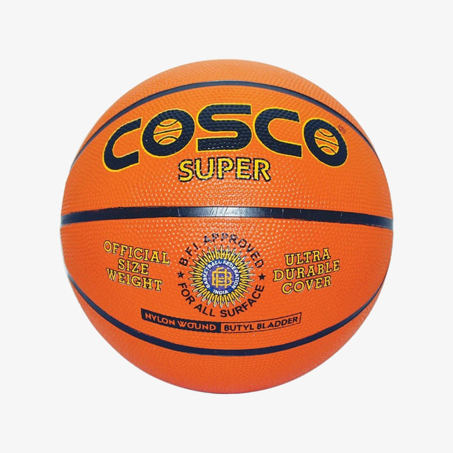 Cosco Super Basket Ball, Size - 7, 6, 5 (Orange)