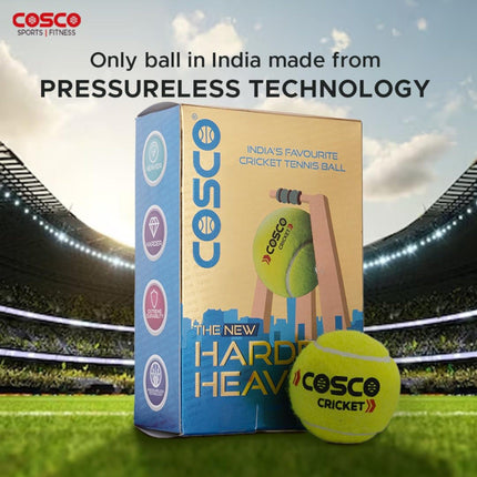 Cosco Light Weight Cricket Ball, (Yellow)