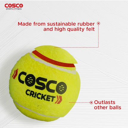 Cosco Light Weight Cricket Ball, (Yellow)