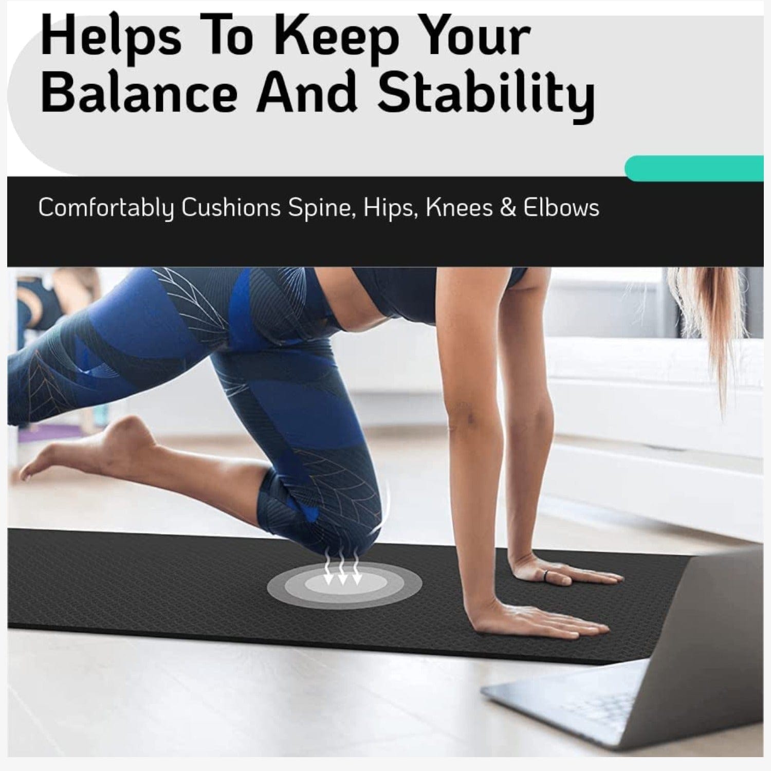 Vector X PVC Printed Yoga Mat (4mm,6mm,10mm) - Main Image