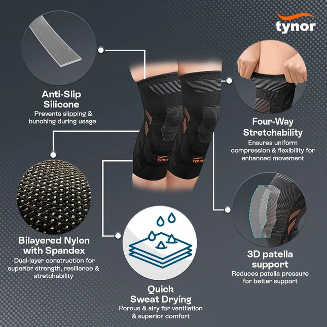 Tynor Long Knee Cap Air Pro