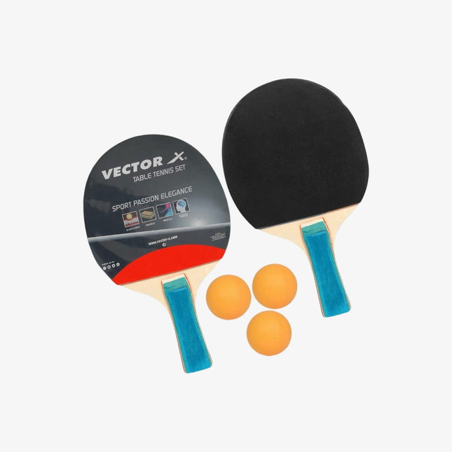 Vector X Combo Set of Table Tennis (Pack of 2 Bat and 3 Balls)