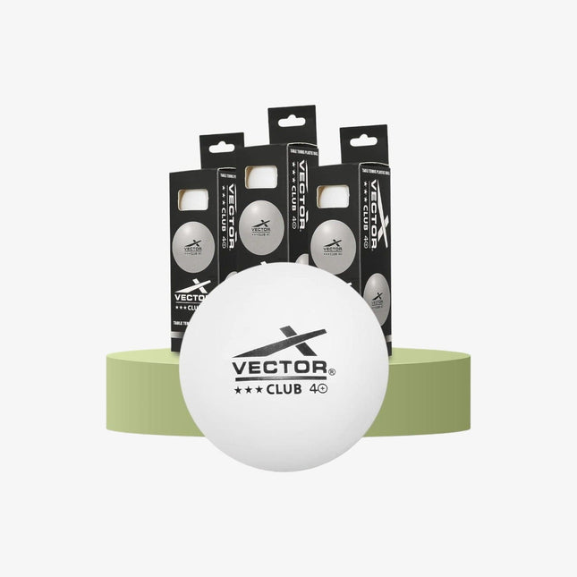 Vector X Club 3 Star Premium ABS Plastic Table Tennis Ball (Pack of 3)