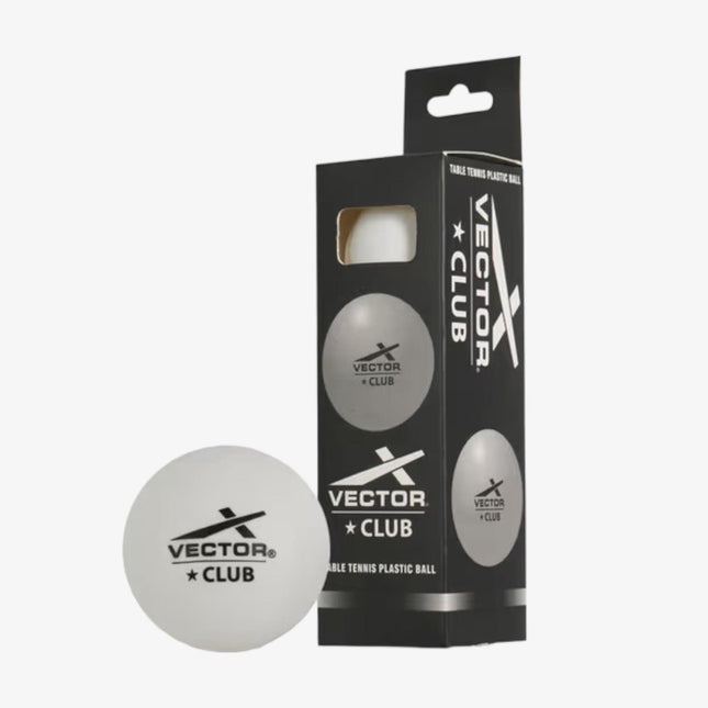 Vector X Club 1 Star Premium ABS Plastic Table Tennis Ball (Pack of 3)