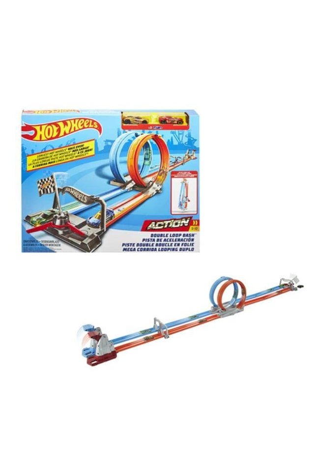 Mattel Hotwheels Double Loop Dash Track Set