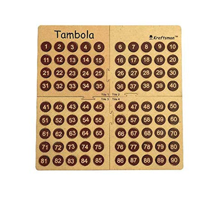 Kraftsman Wooden Tambola Board Game With 600 Tickets