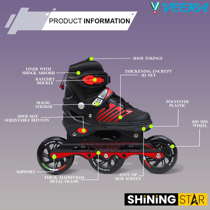 Veera V-747 3 Wheel Inline Skate
