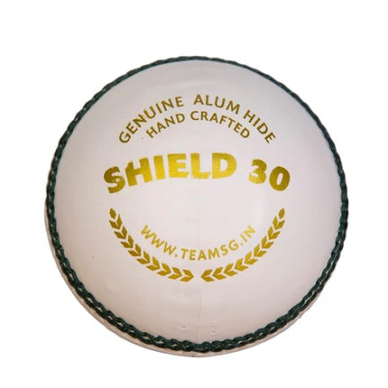 SG Leather Cricket Ball SHIELD 30 White