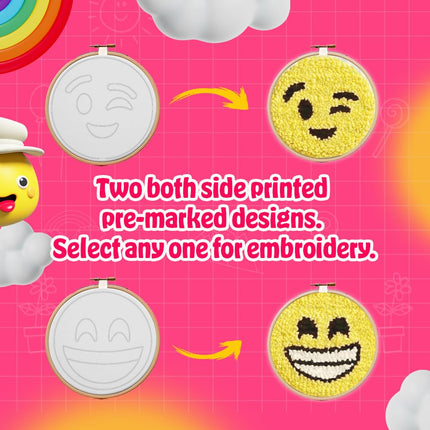 Kreeda Punch Needle Emogi Making-Embroidery Kit