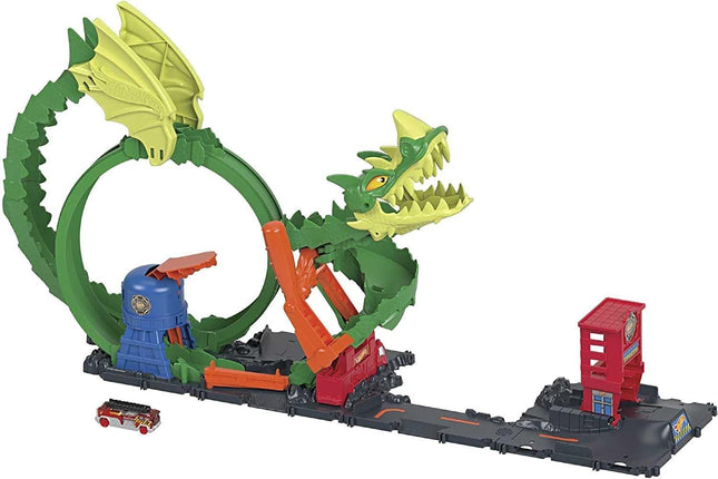 Mattel Toys City Dragon Drive Firefight Track Set